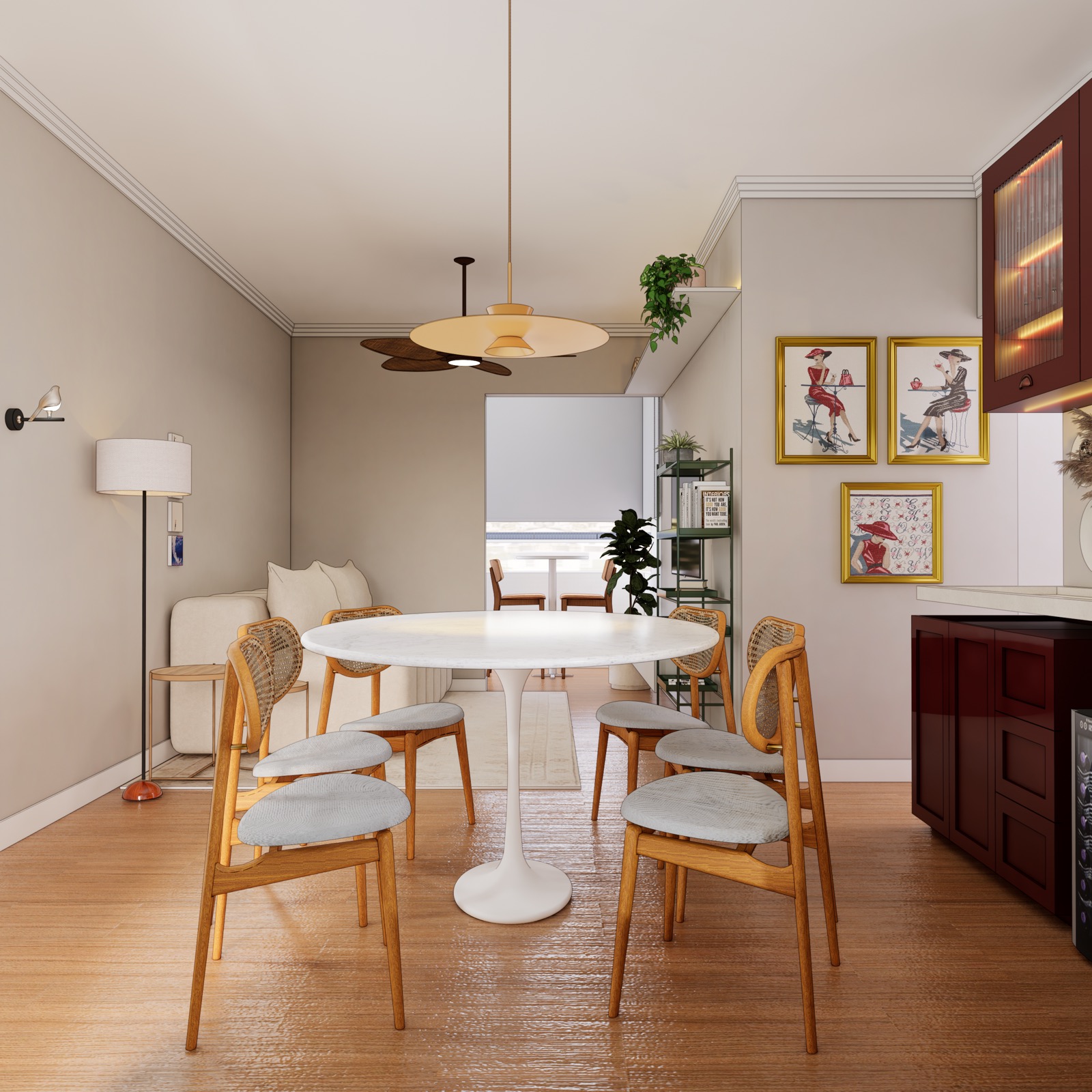 Apê Carmim — área social