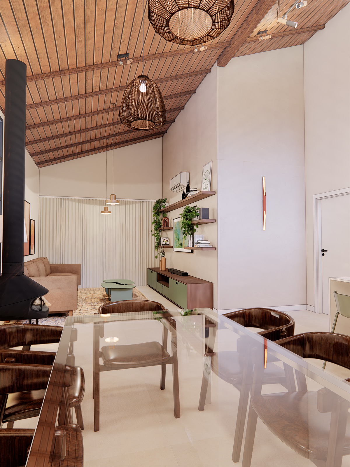 Casa Horizonte, sala, outro ângulo