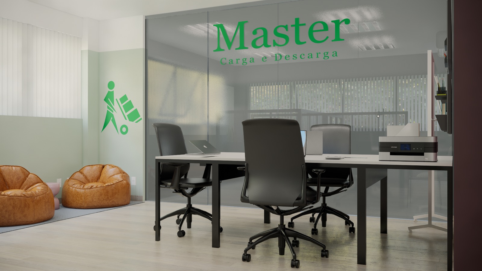 Master Cargas, sala da equipe, ângulo